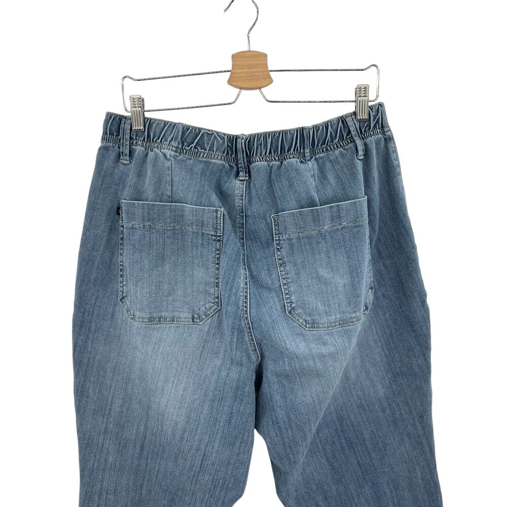 Judy Blue Ain't Worried Denim Joggers Jeans Pants Medium Wash Blue Plus Size 16W - Picture 8 of 12